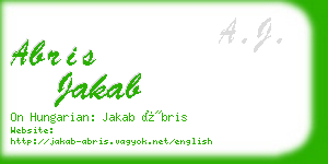 abris jakab business card